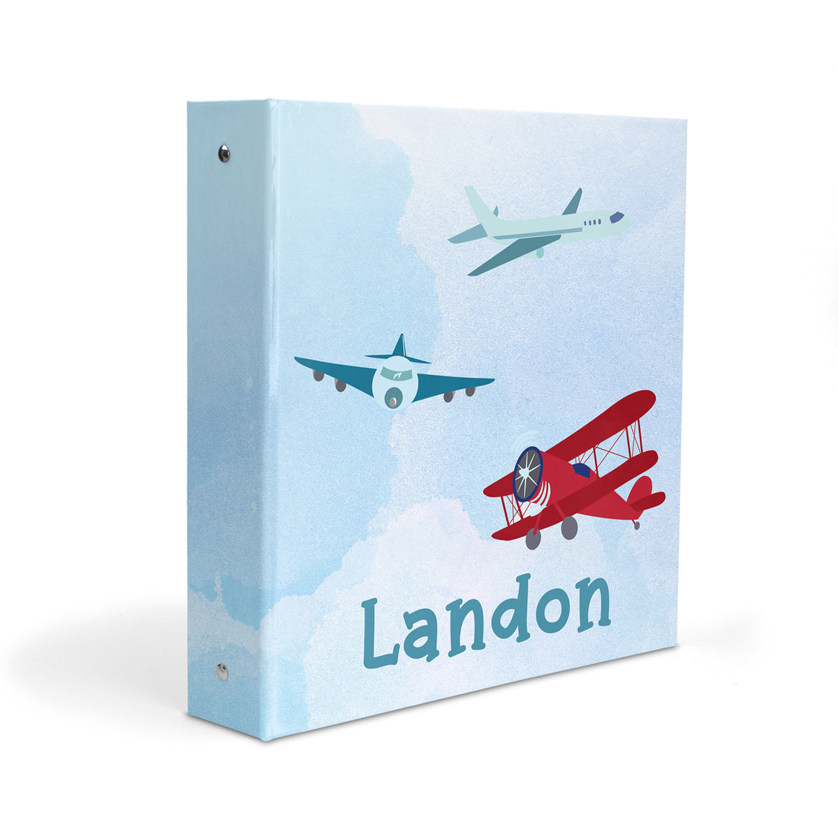 Airplane Personalized Custom 2" 3 Ring Binder • School Office Supplies