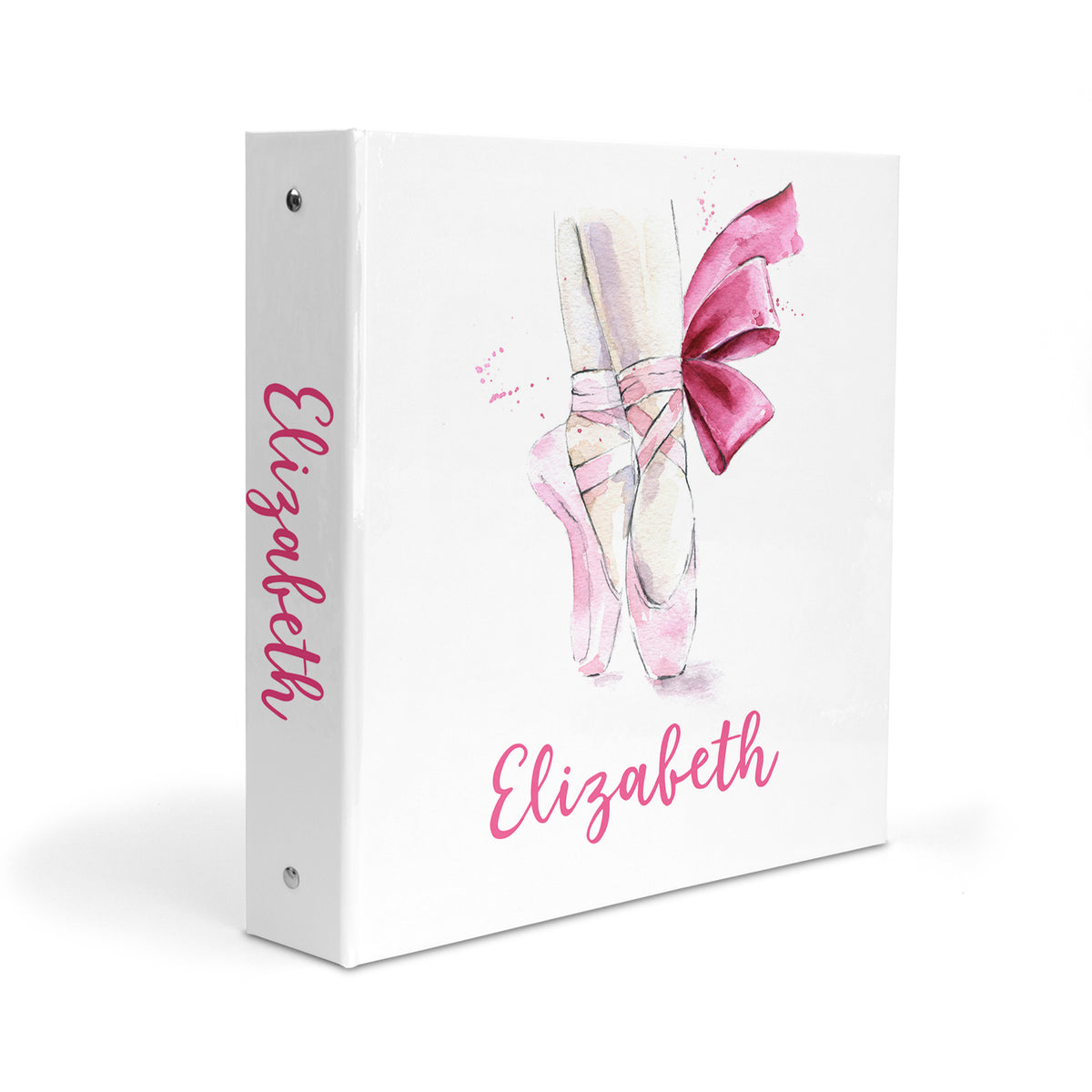 Ballerina Shoes Ballet Personalized Custom 2" 3 Ring Binder • School Office Supplies