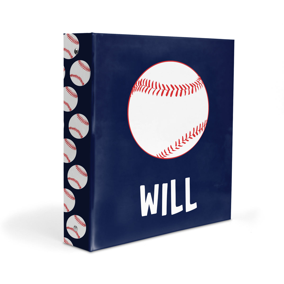 Baseball Sports Personalized Custom 2" 3 Ring Binder • School Office Supplies