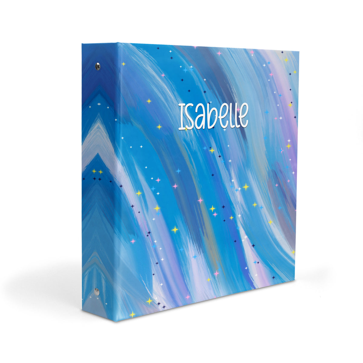 Blue Unicorn Personalized Custom 2" 3 Ring Binder • School Office Supplies