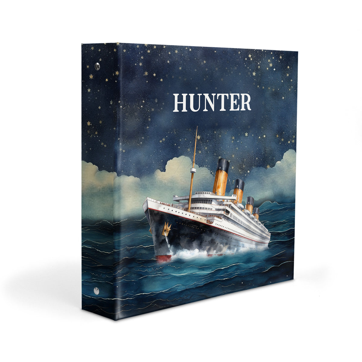 Boat Ship Personalized Custom 2" 3 Ring Binder • School Office Supplies