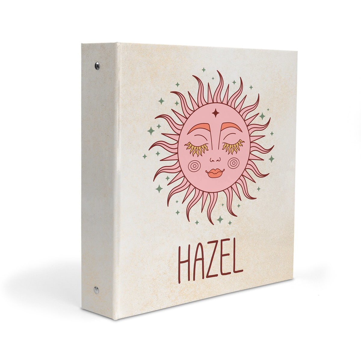 Boho Sun Personalized Custom 2" 3 Ring Binder • School Office Supplies