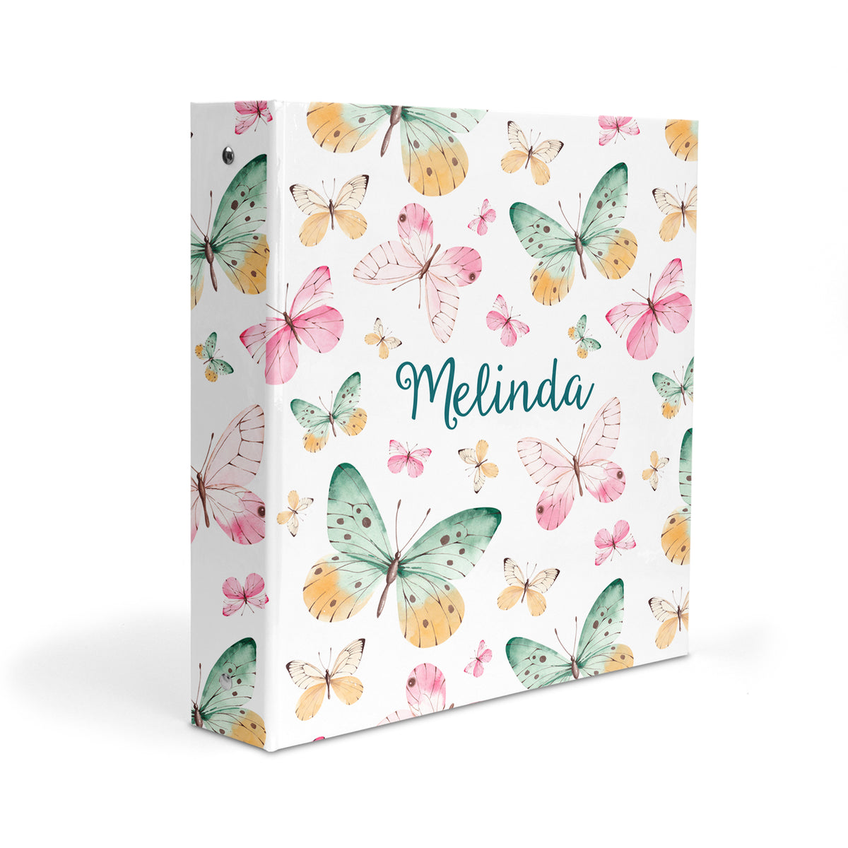 Butterfly Rainbow Personalized Custom 2" 3 Ring Binder • School Office Supplies