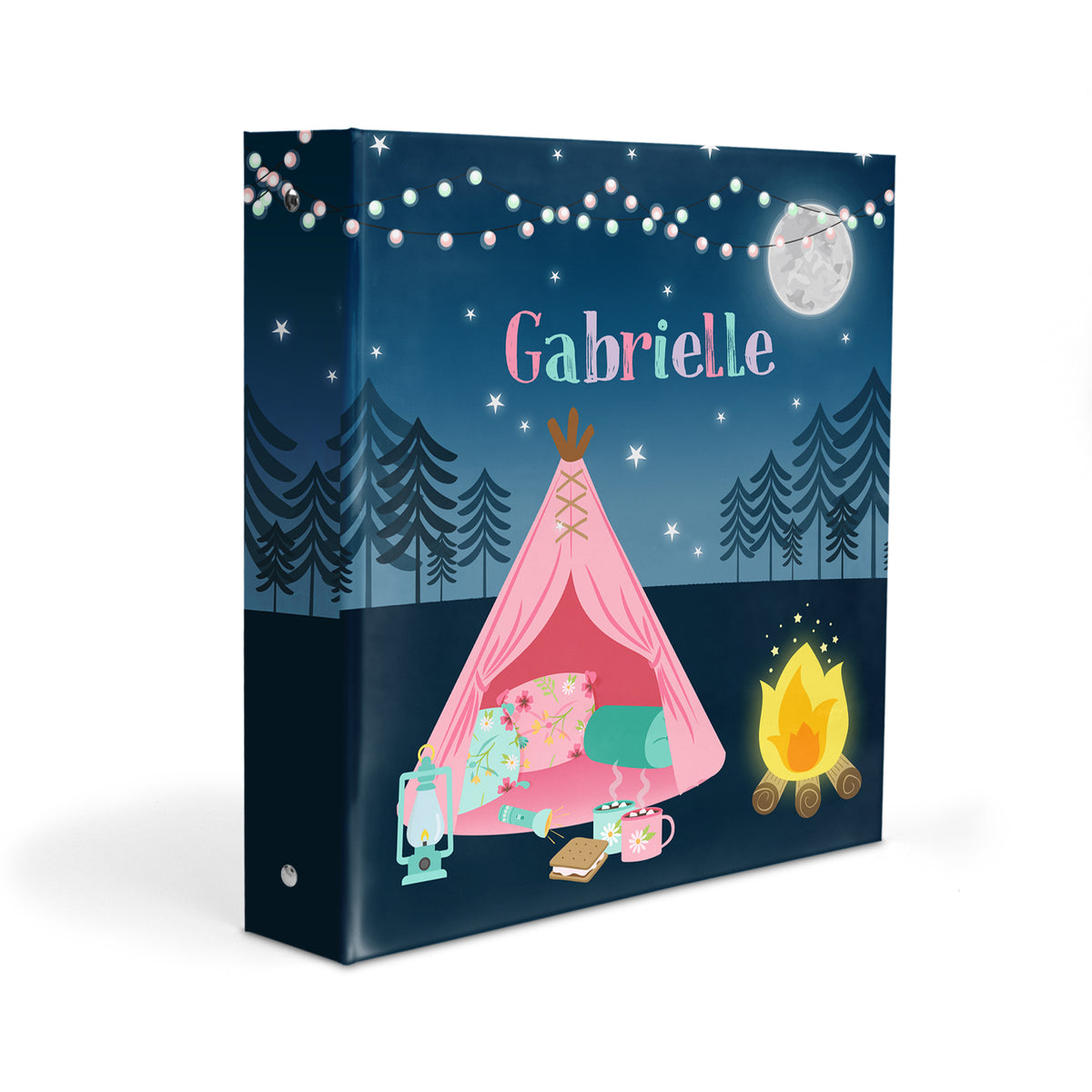 Camping Summer Camp Personalized Custom 2" 3 Ring Binder • School Office Supplies