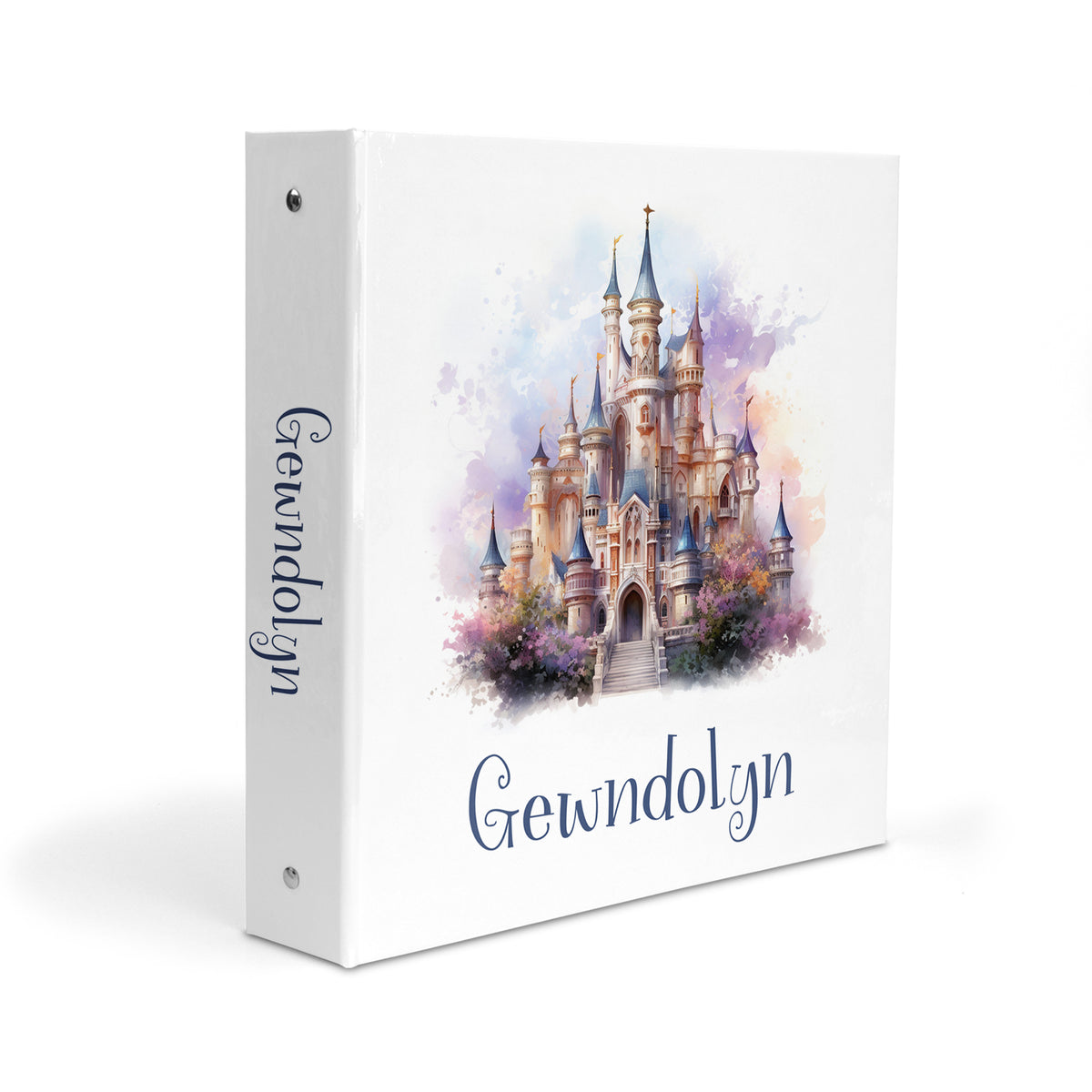 Castle Personalized Custom 2" 3 Ring Binder • School Office Supplies