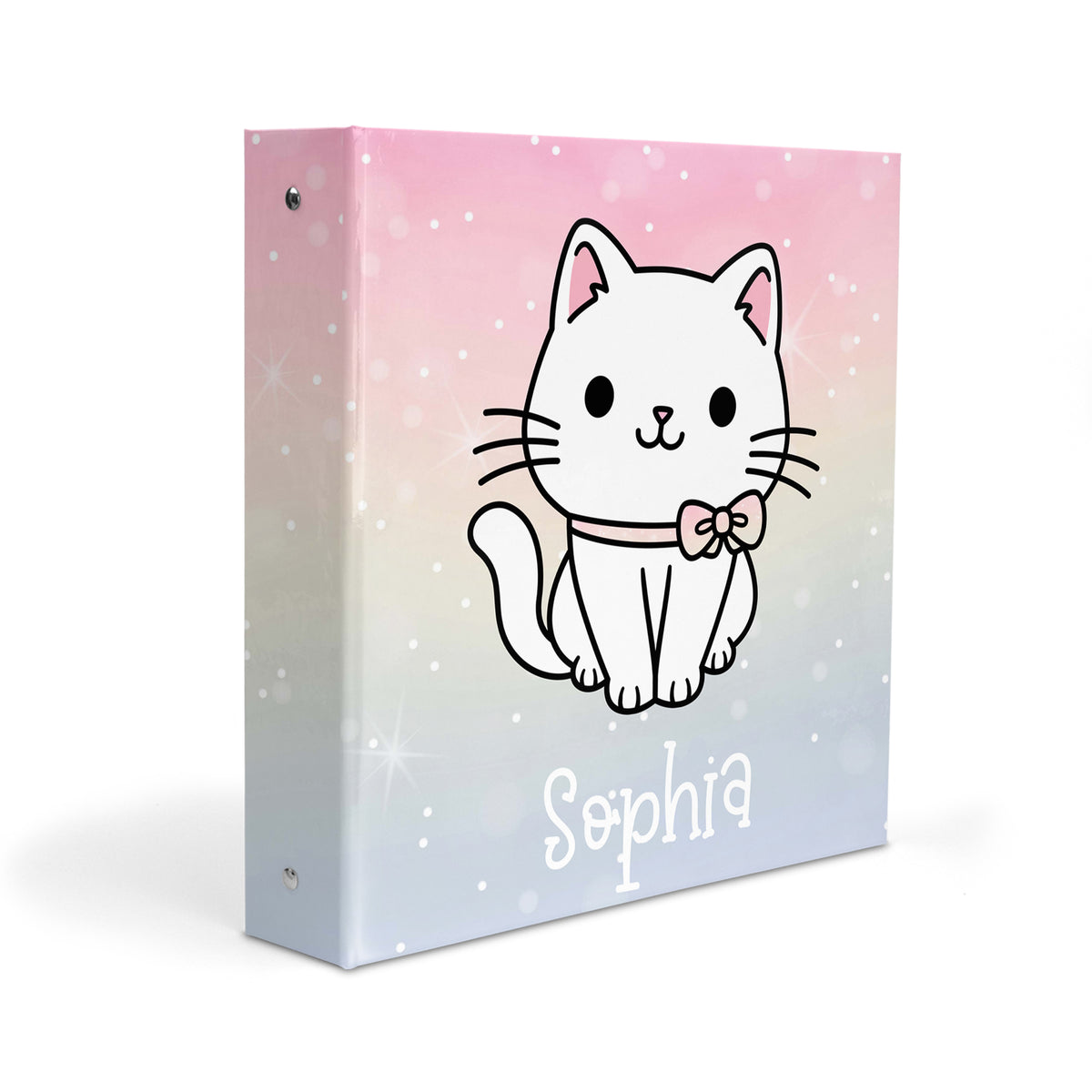 Cat Animals Personalized Custom 2" 3 Ring Binder • School Office Supplies