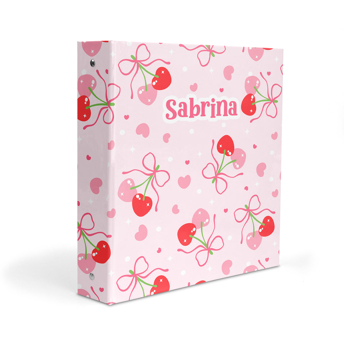 Cherry Cherries Personalized Custom 2" 3 Ring Binder • School Office Supplies