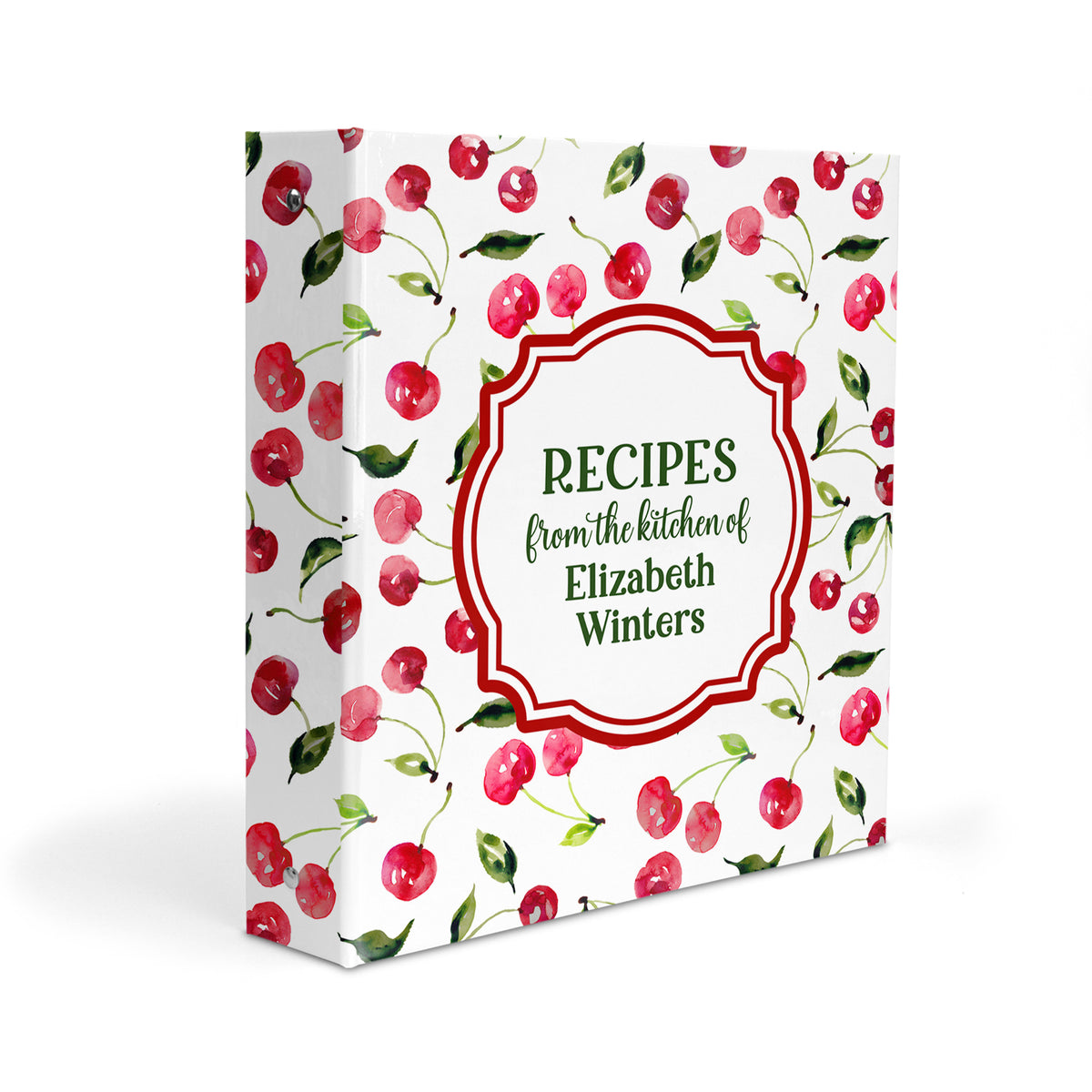Cherry Cherries Personalized Custom 2" 3 Ring Recipe Book Binder