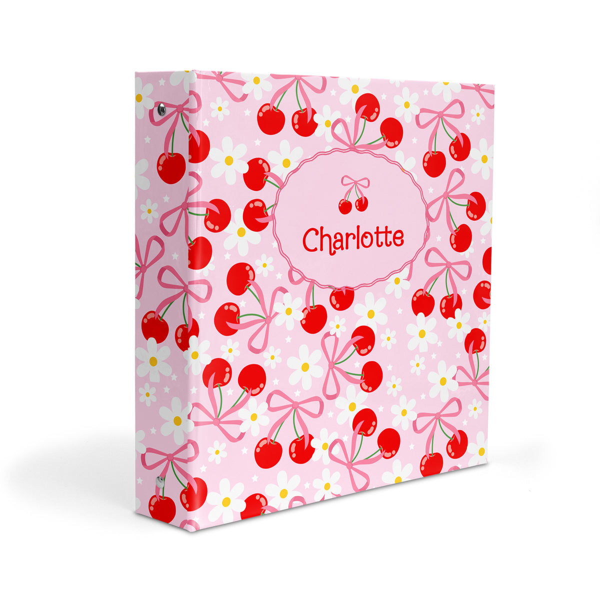Cherry Cherries Personalized Custom 2" 3 Ring Binder • School Office Supplies