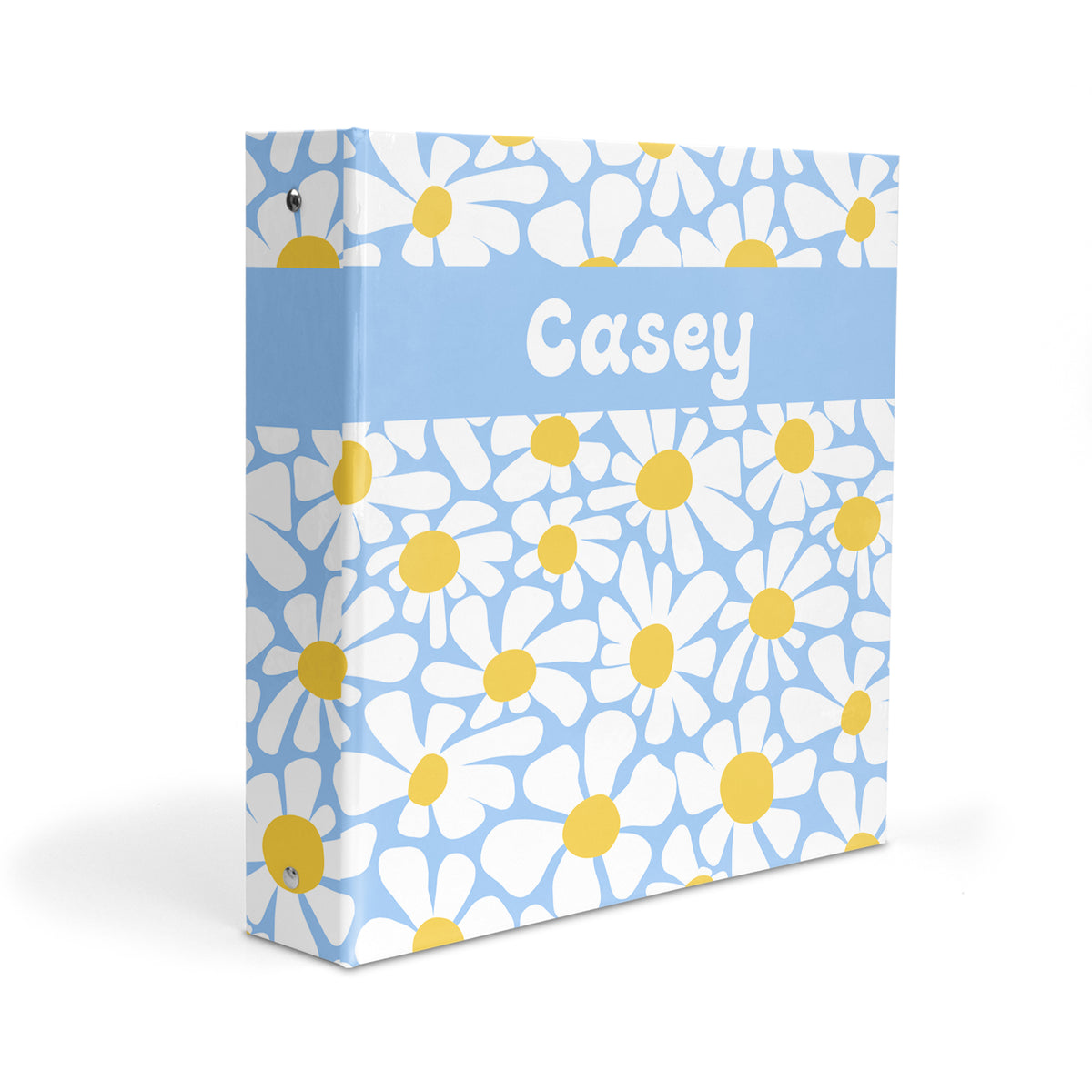 Daisy Flowers Personalized Custom 2" 3 Ring Binder • School Office Supplies