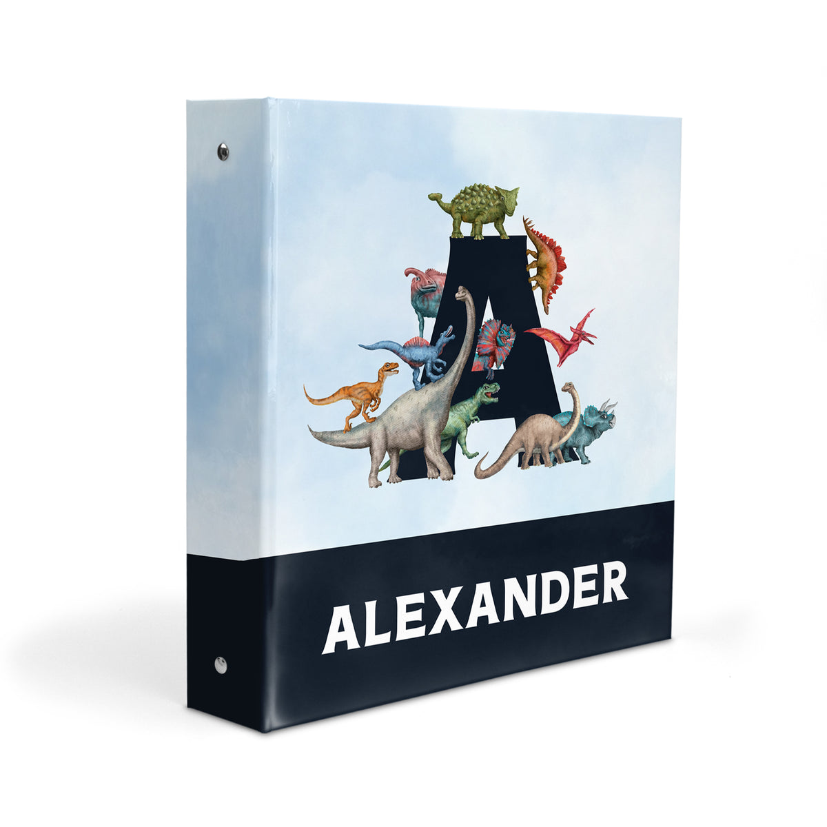 Dinosaur Personalized Custom 2" 3 Ring Binder • School Office Supplies