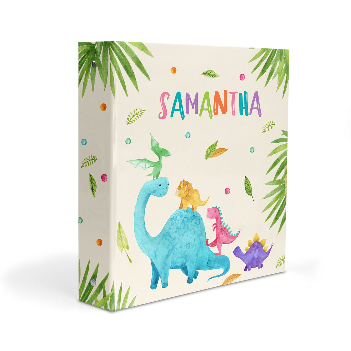 Dinosaur Personalized Custom 2" 3 Ring Binder • School Office Supplies