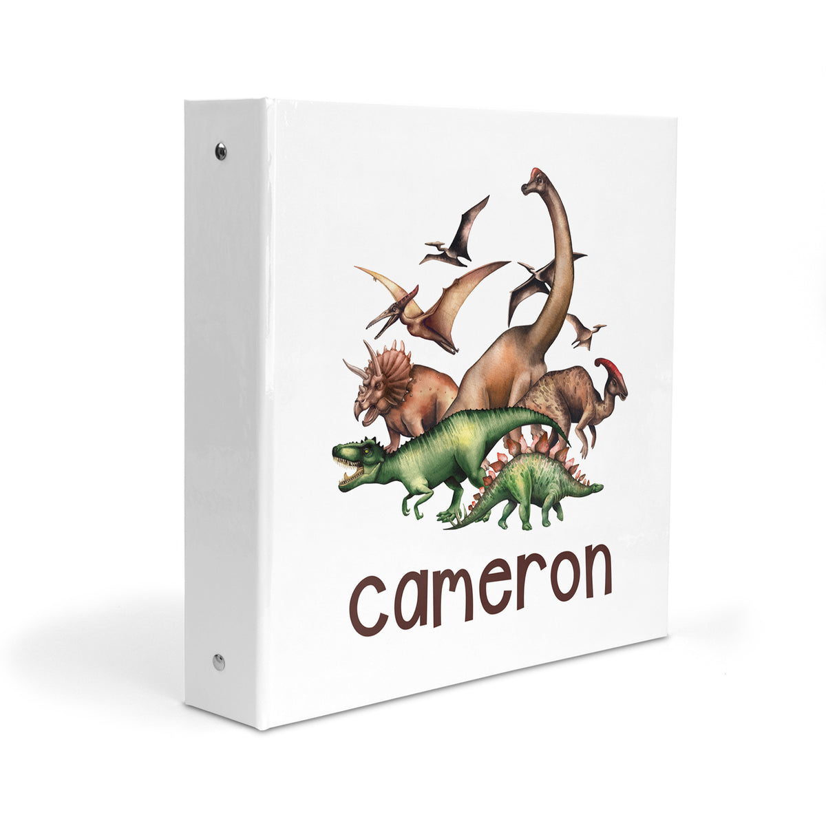 Dinosaur Personalized Custom 2" 3 Ring Binder • School Office Supplies