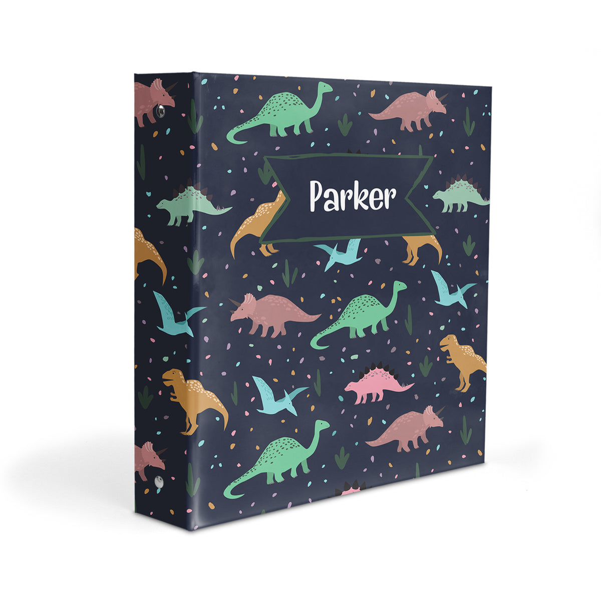 Dinosaur Personalized Custom 2" 3 Ring Binder • School Office Supplies