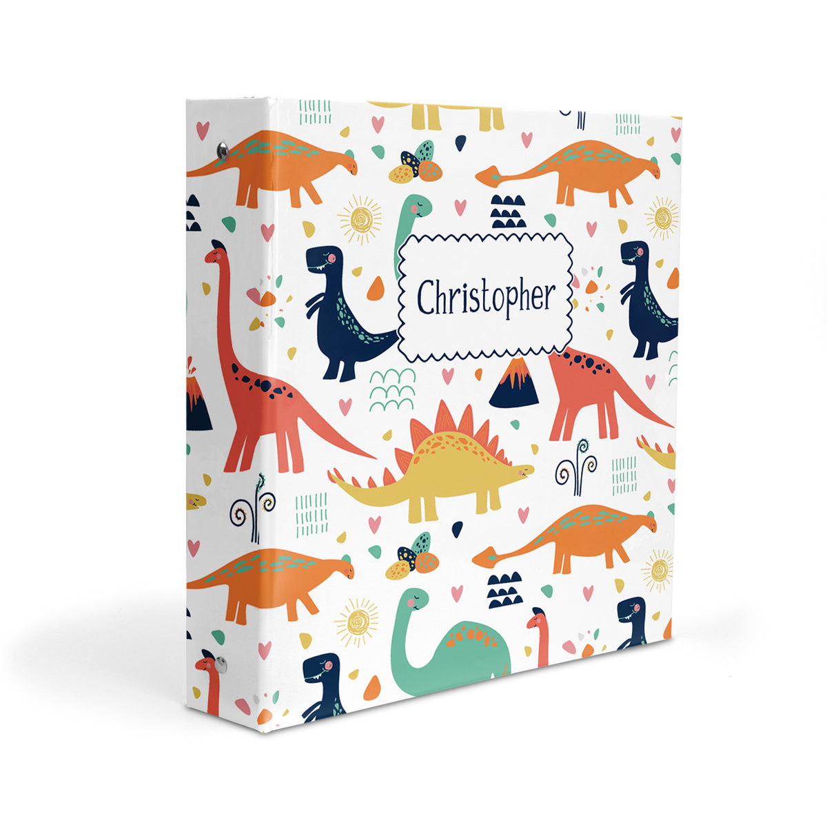 Dinosaur Personalized Custom 2" 3 Ring Binder • School Office Supplies