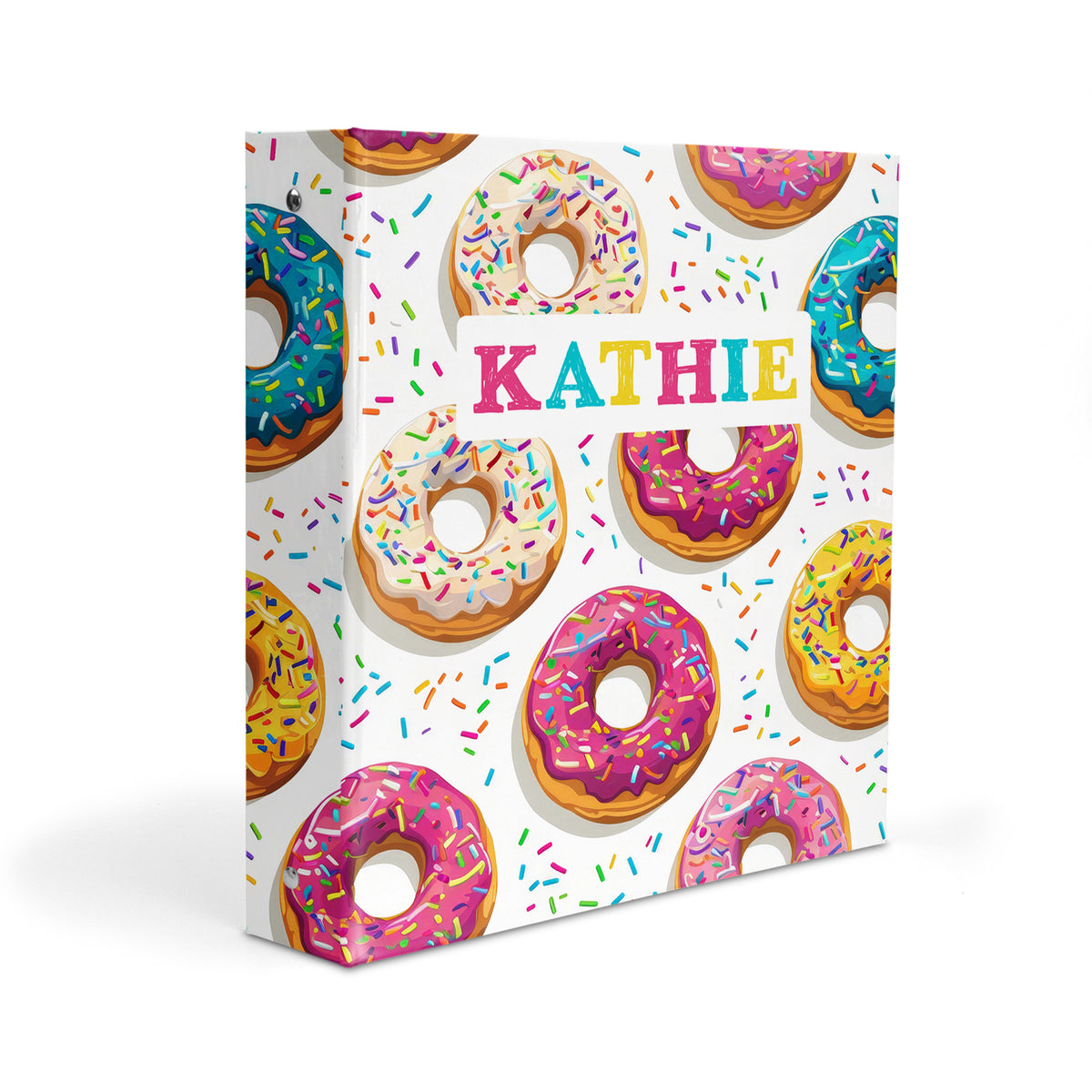 Doughnut Personalized Custom 2" 3 Ring Binder • School Office Supplies