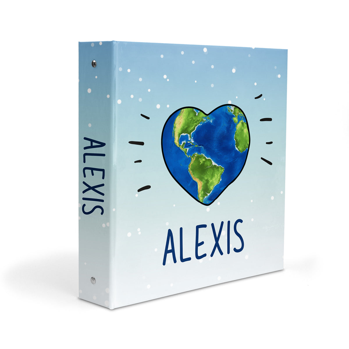 Earth Personalized Custom 2" 3 Ring Binder • School Office Supplies