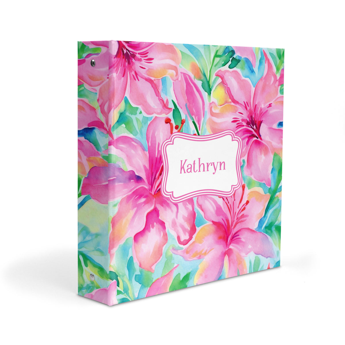 Hawaii Flowers Personalized Custom 2" 3 Ring Binder • School Office Supplies