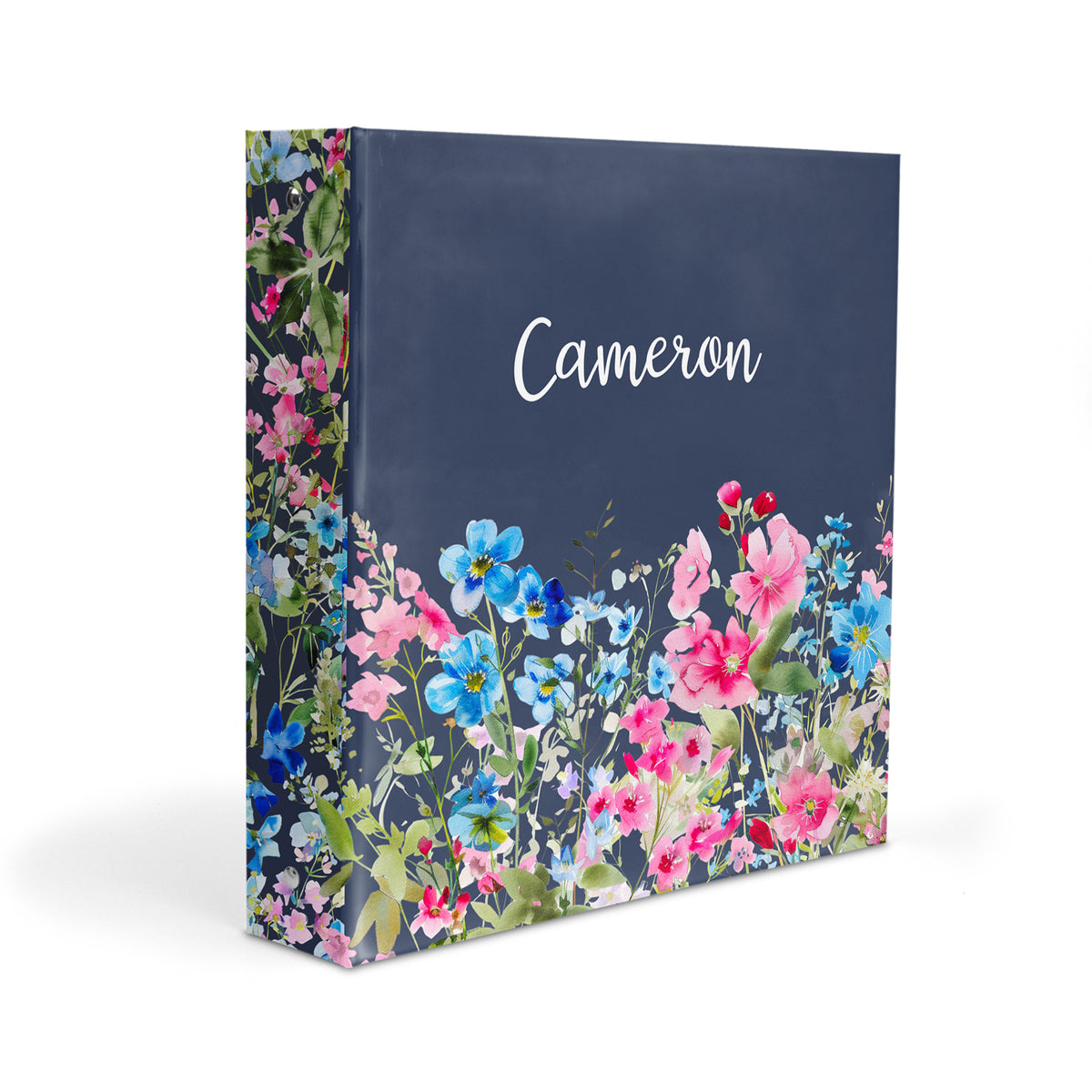 Rainbow Flowers Personalized Custom 2" 3 Ring Binder • School Office Supplies