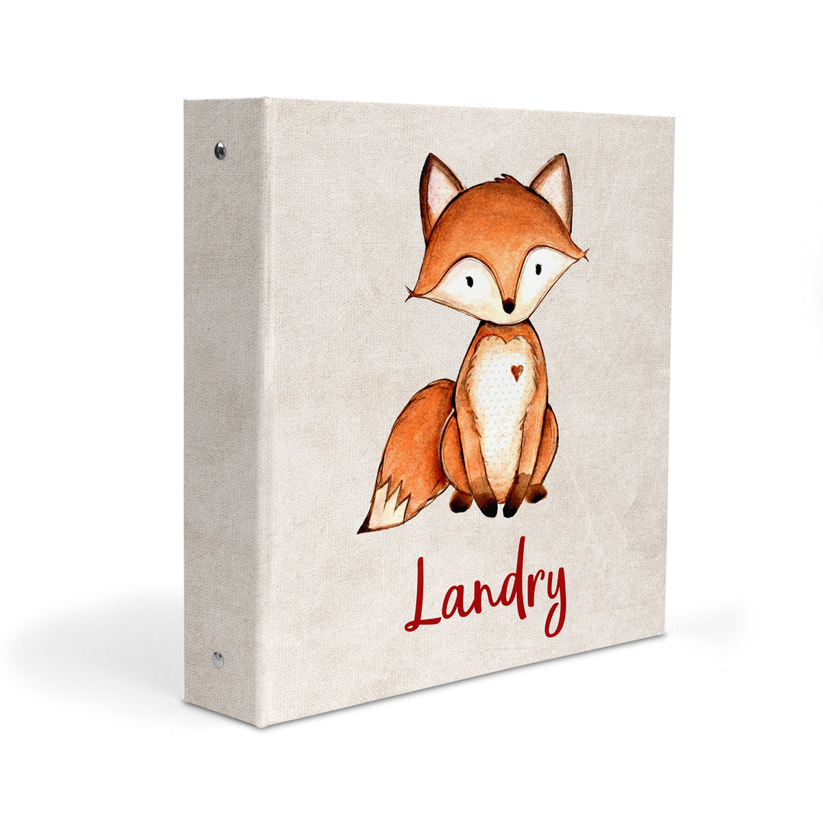 Fox Animal Personalized Custom 2" 3 Ring Binder • School Office Supplies