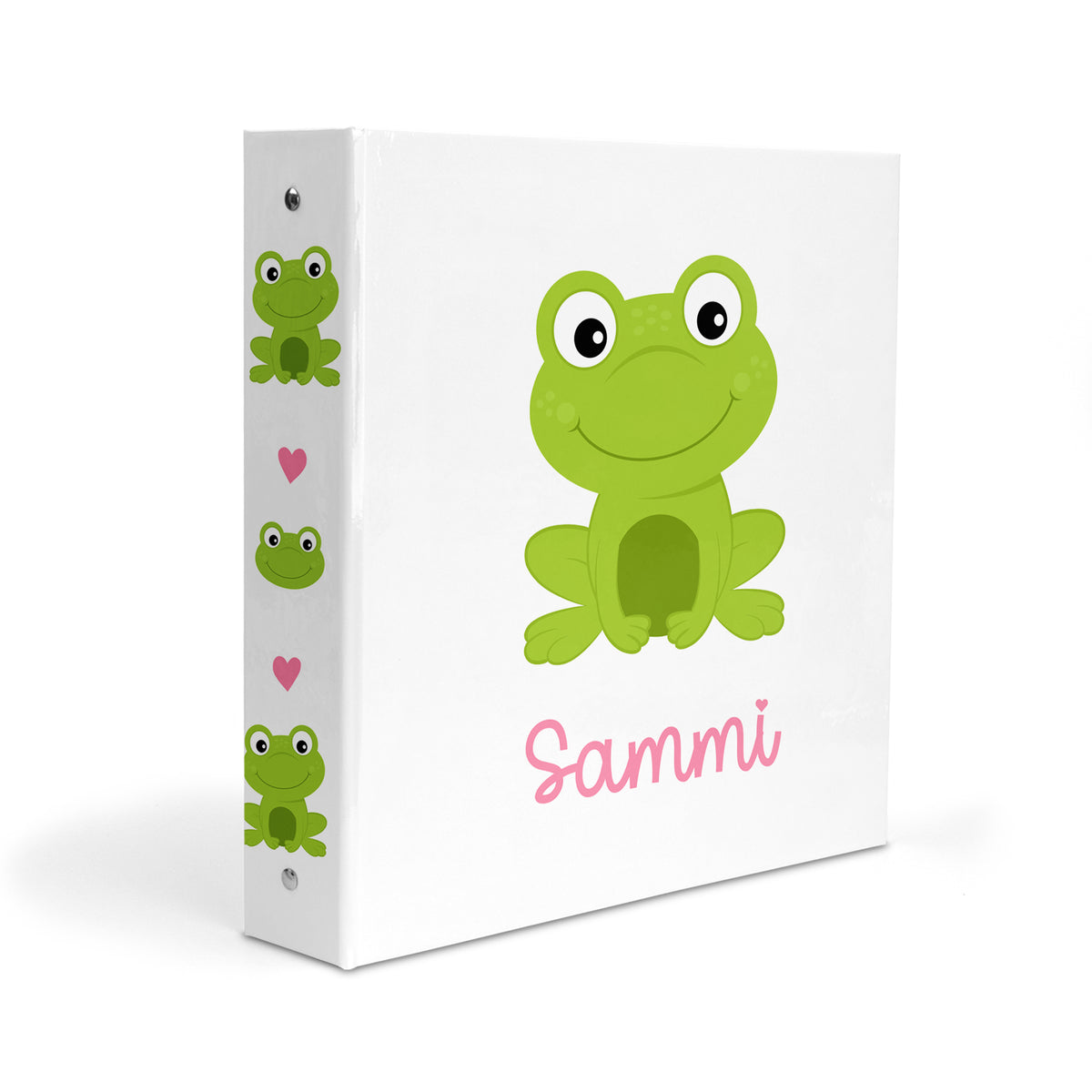 Frog Animal Personalized Custom 2" 3 Ring Binder • School Office Supplies