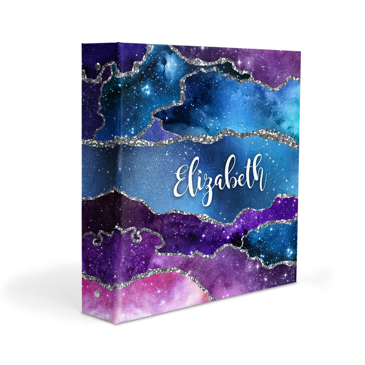 Galaxy Stars Personalized Custom 2" 3 Ring Binder • School Office Supplies