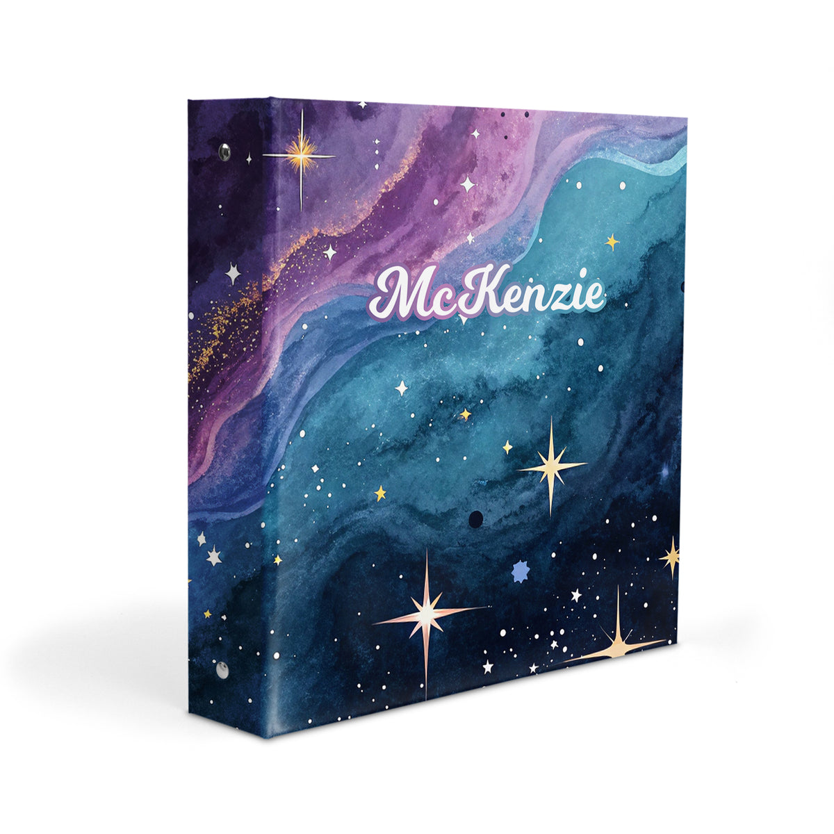 Galaxy Stars Personalized Custom 2" 3 Ring Binder • School Office Supplies