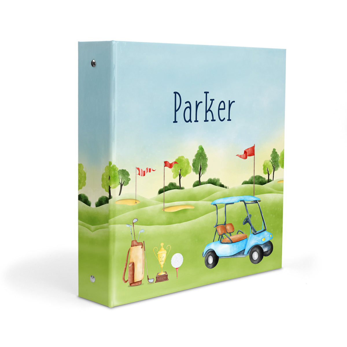 Golf Sports Personalized Custom 2" 3 Ring Binder • School Office Supplies