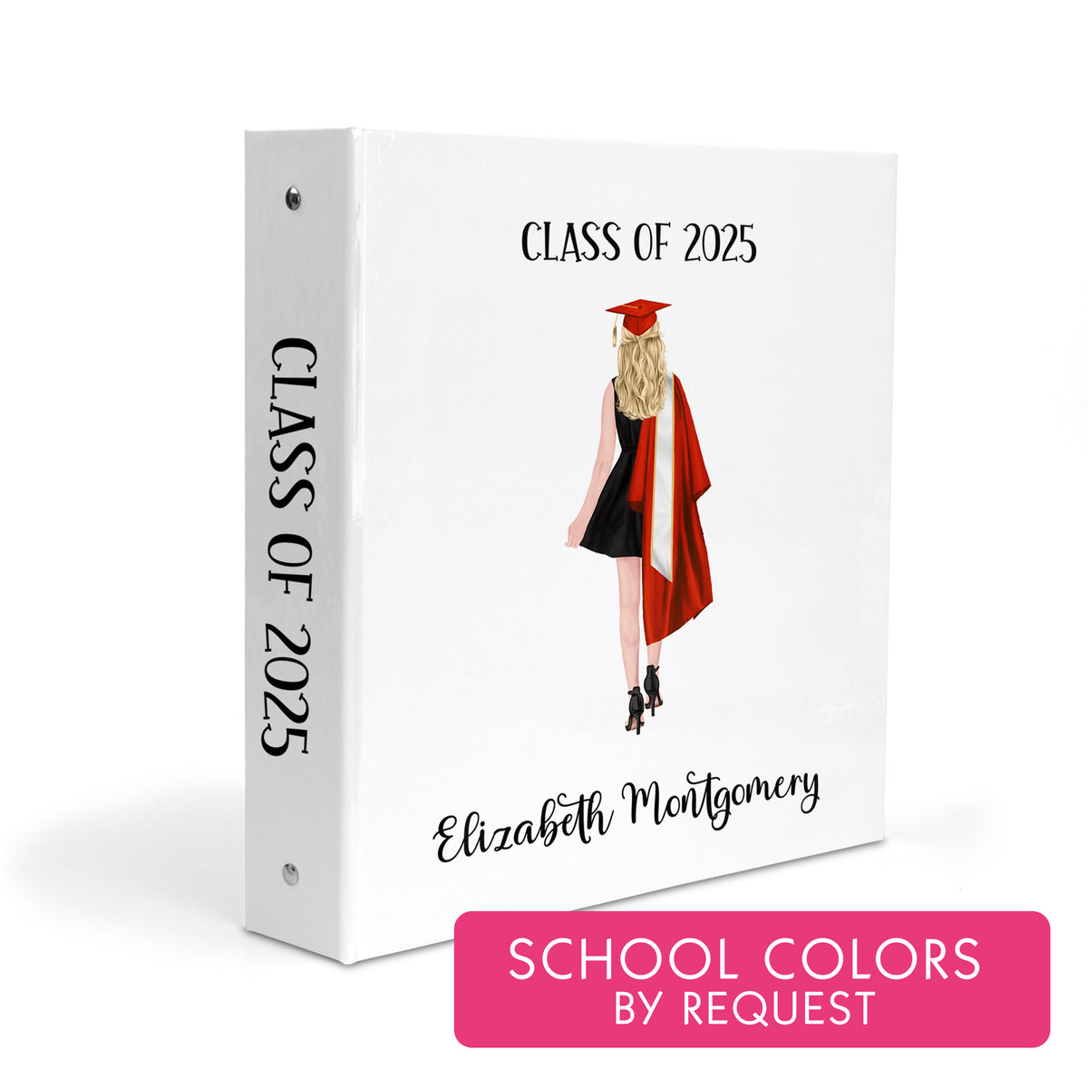Graduation Personalized Custom 2" 3 Ring Binder • School Office Supplies