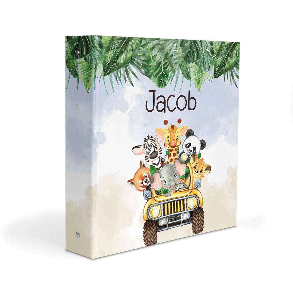 Jungle Safari Personalized Custom 2" 3 Ring Binder • School Office Supplies