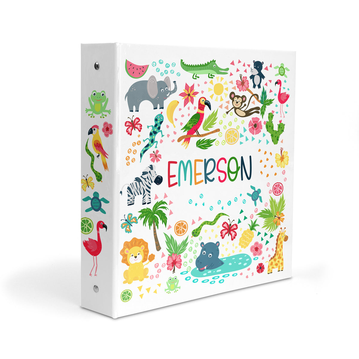 Jungle Safari Personalized Custom 2" 3 Ring Binder • School Office Supplies