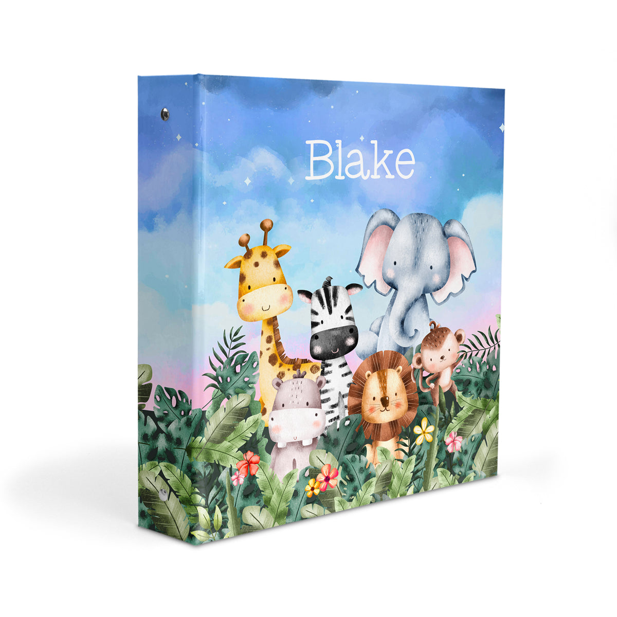 Jungle Safari Personalized Custom 2" 3 Ring Binder • School Office Supplies
