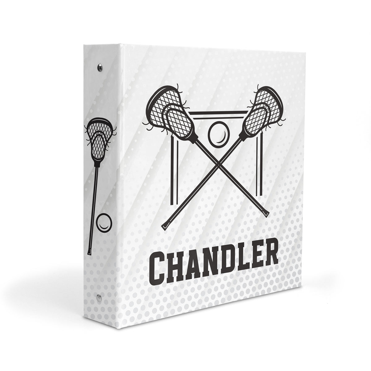 Lacrosse LAX Sports Personalized Custom 2" 3 Ring Binder • School Office Supplies