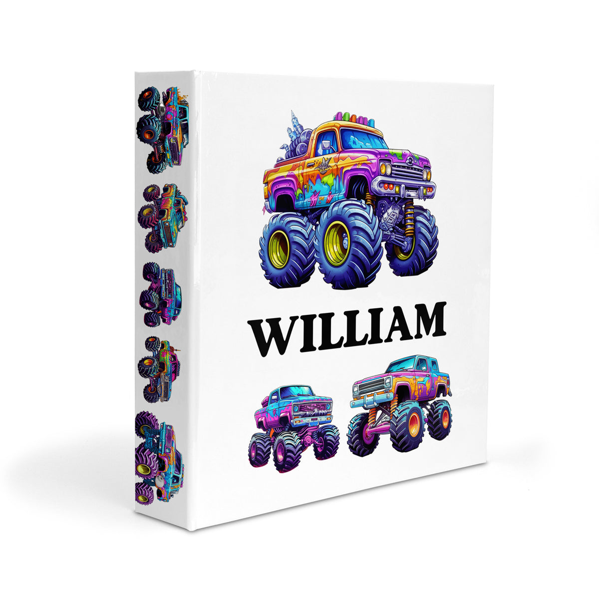 Monster Truck Personalized Custom 2" 3 Ring Binder • School Office Supplies