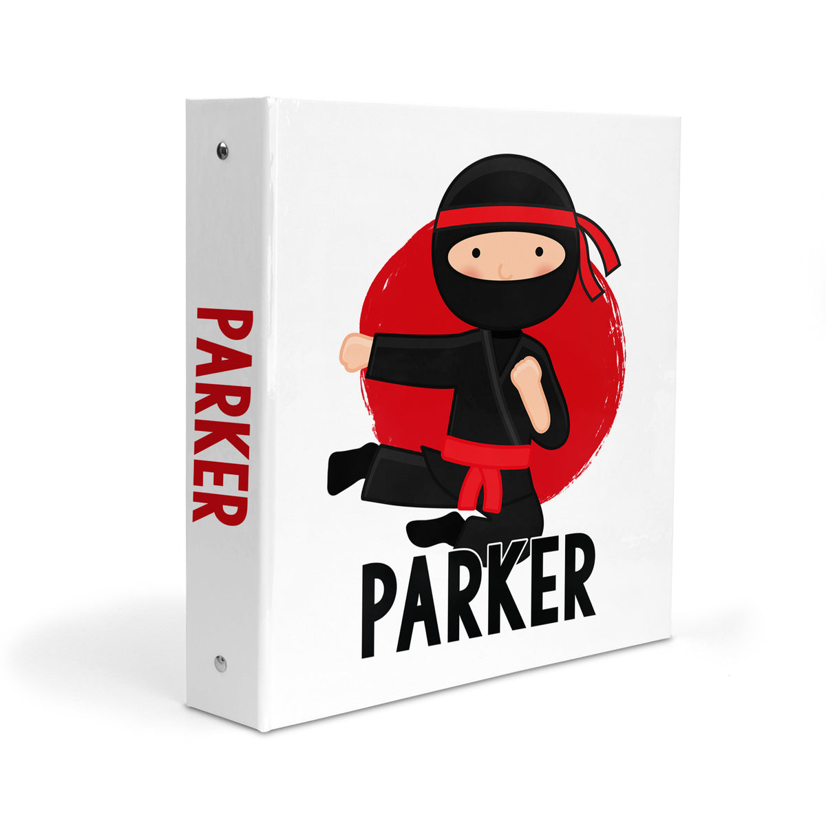Ninja Sports Personalized Custom 2" 3 Ring Binder • School Office Supplies