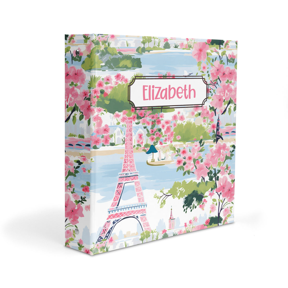 Eiffel Tower Personalized Custom 2" 3 Ring Binder • School Office Supplies