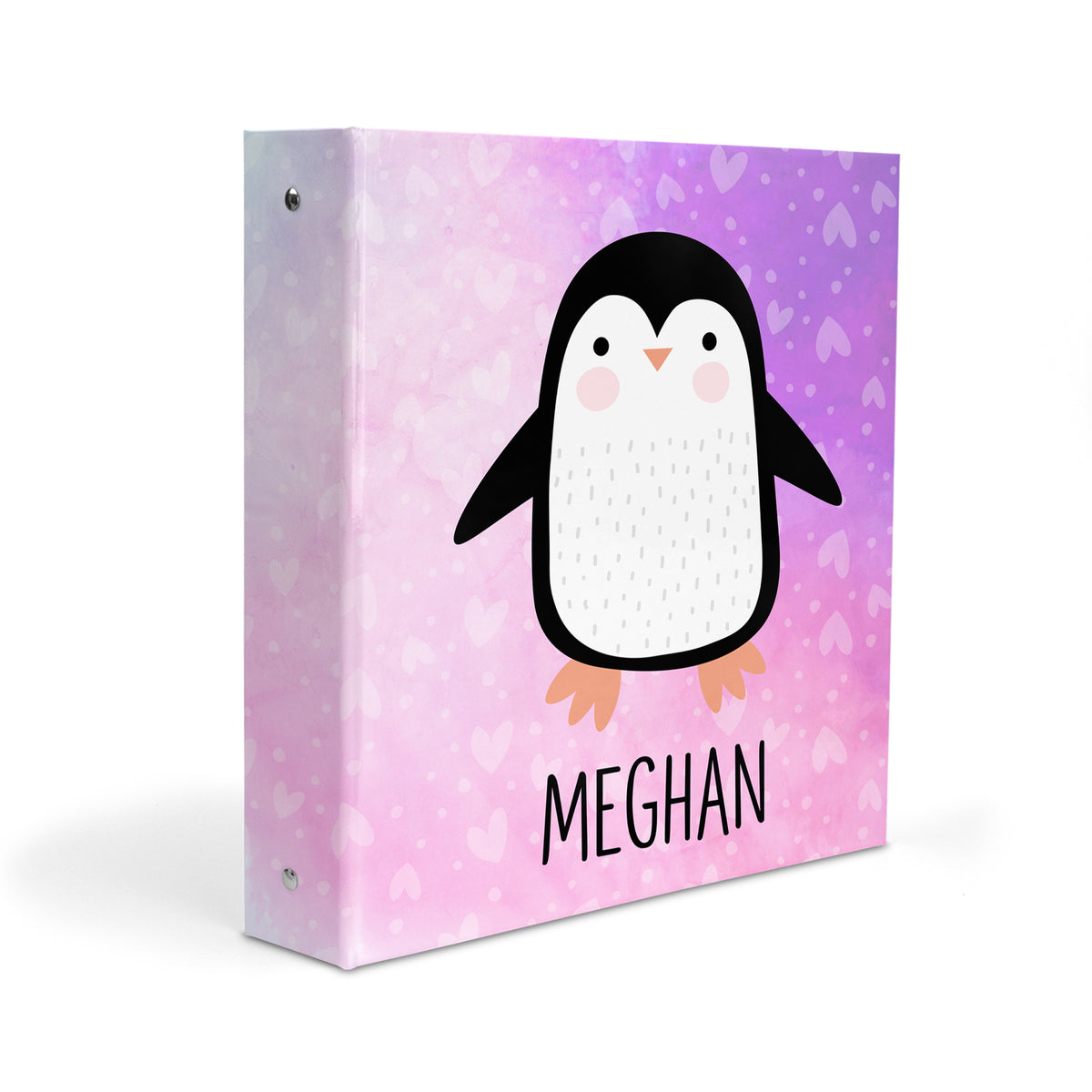 Penguin Animals Personalized Custom 2" 3 Ring Binder • School Office Supplies