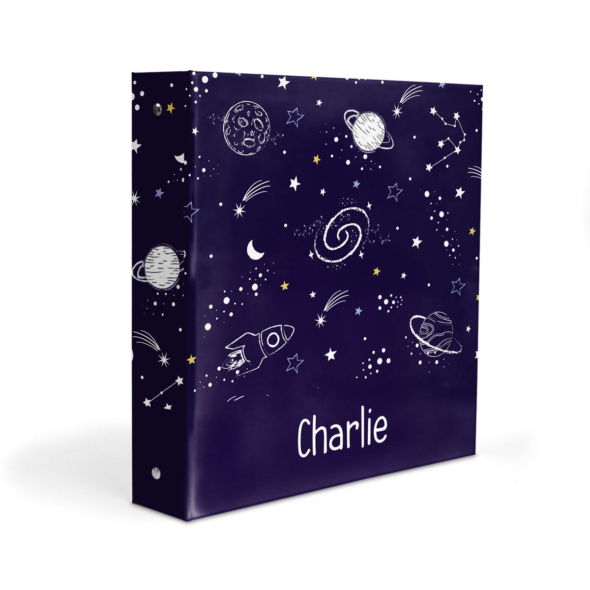 Solar System Planets Personalized Custom 2" 3 Ring Binder • School Office Supplies