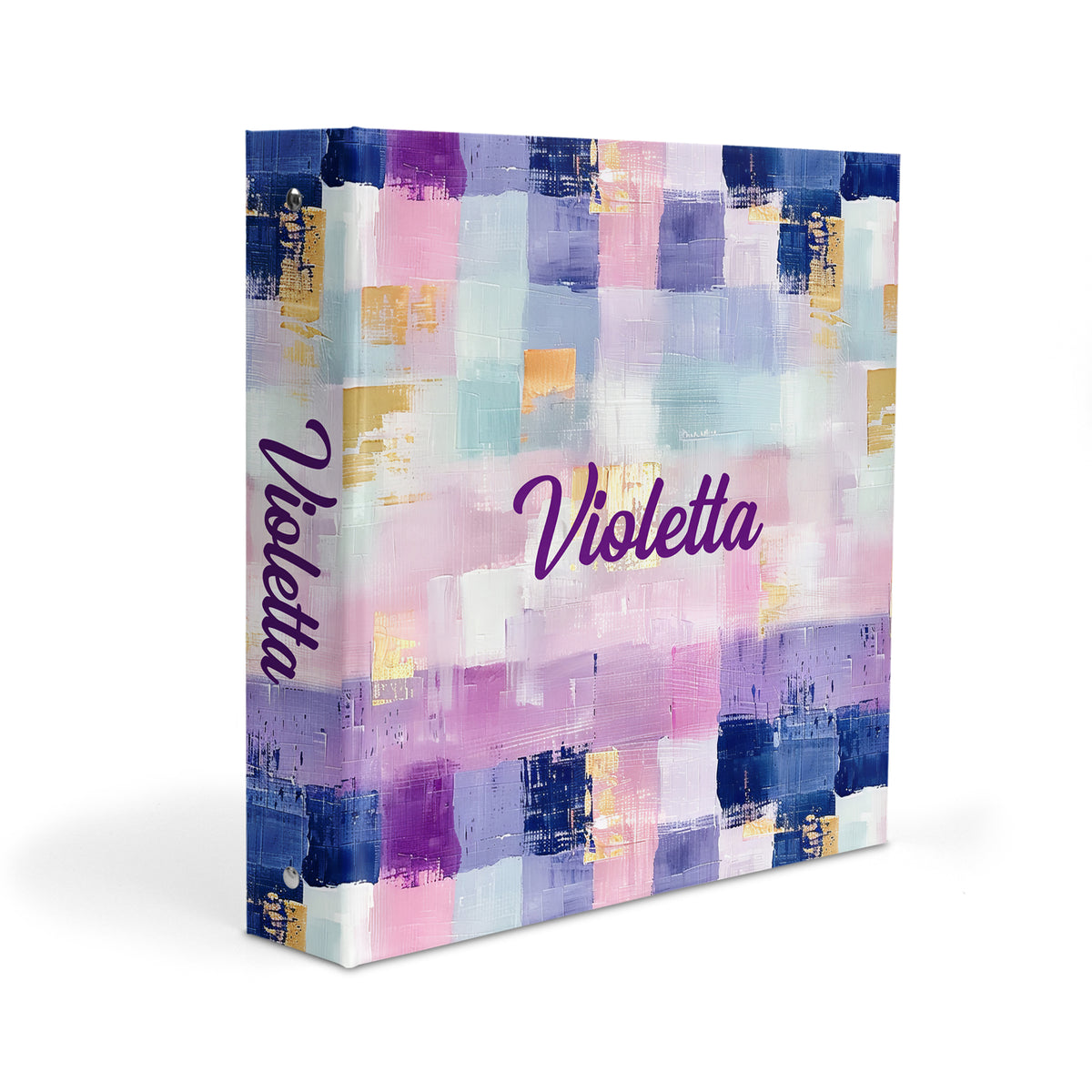 Purple Rainbow Personalized Custom 2" 3 Ring Binder • School Office Supplies