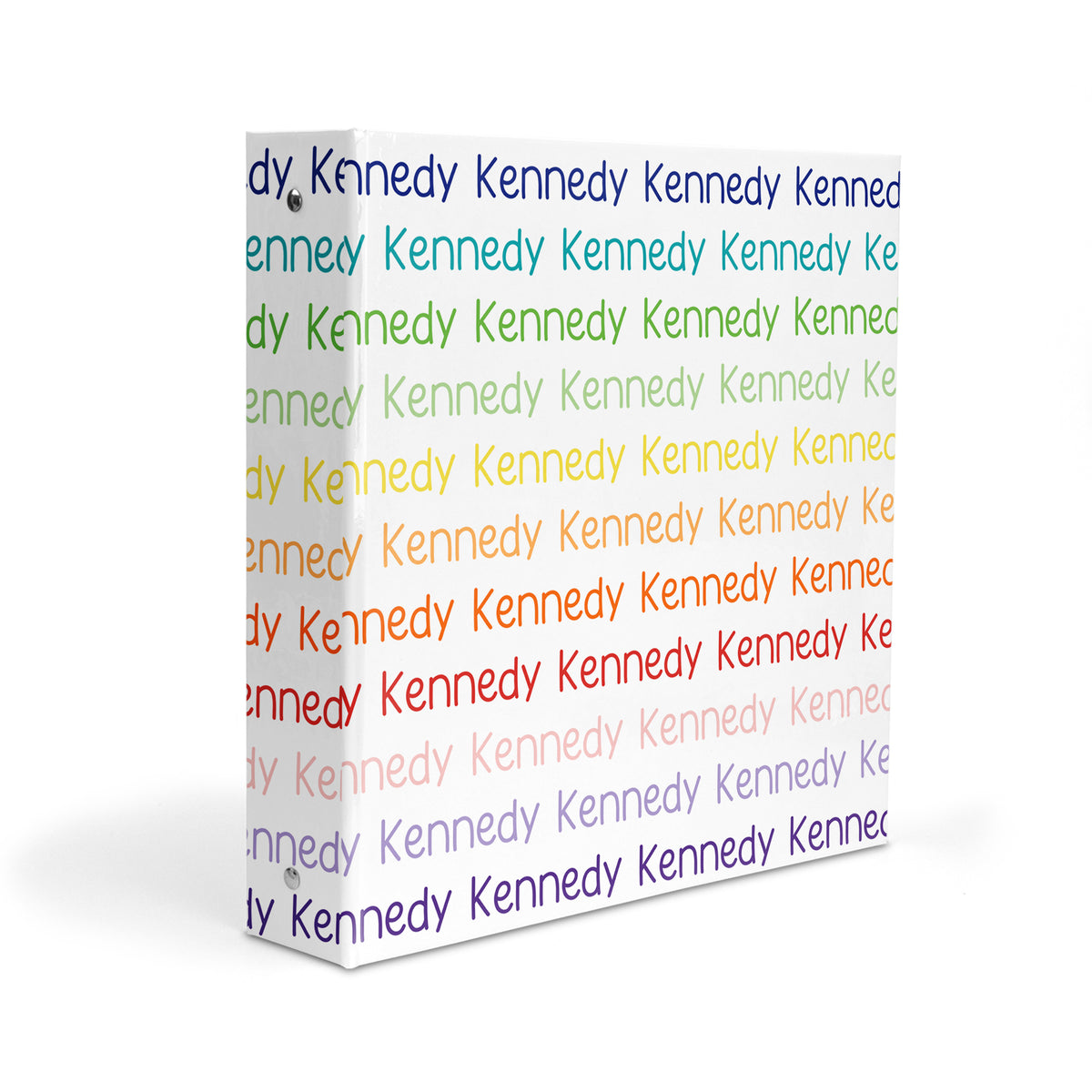 Rainbow Repeat Name Personalized Custom 2" 3 Ring Binder • School Office Supplies