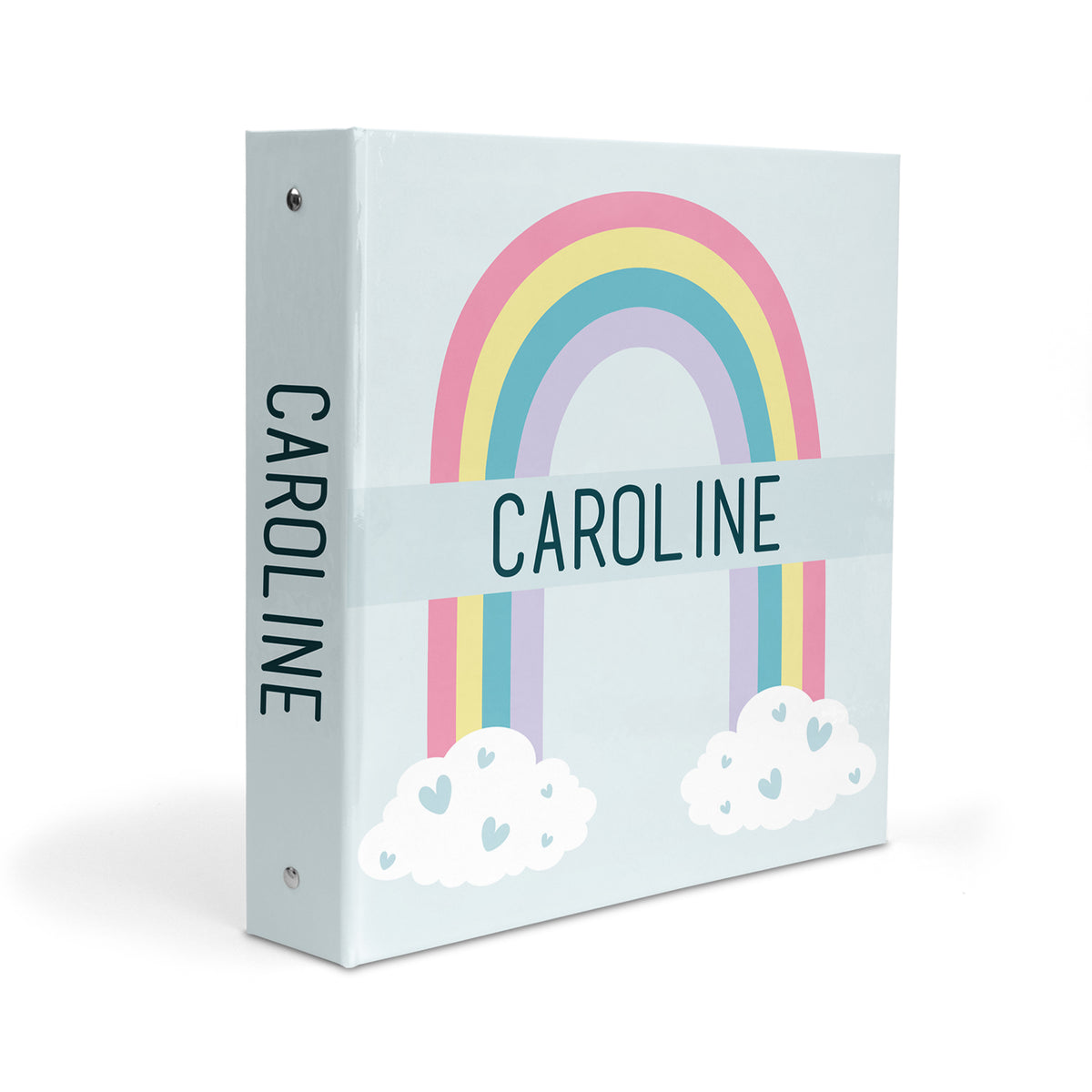 Rainbow Personalized Custom 2" 3 Ring Binder • School Office Supplies