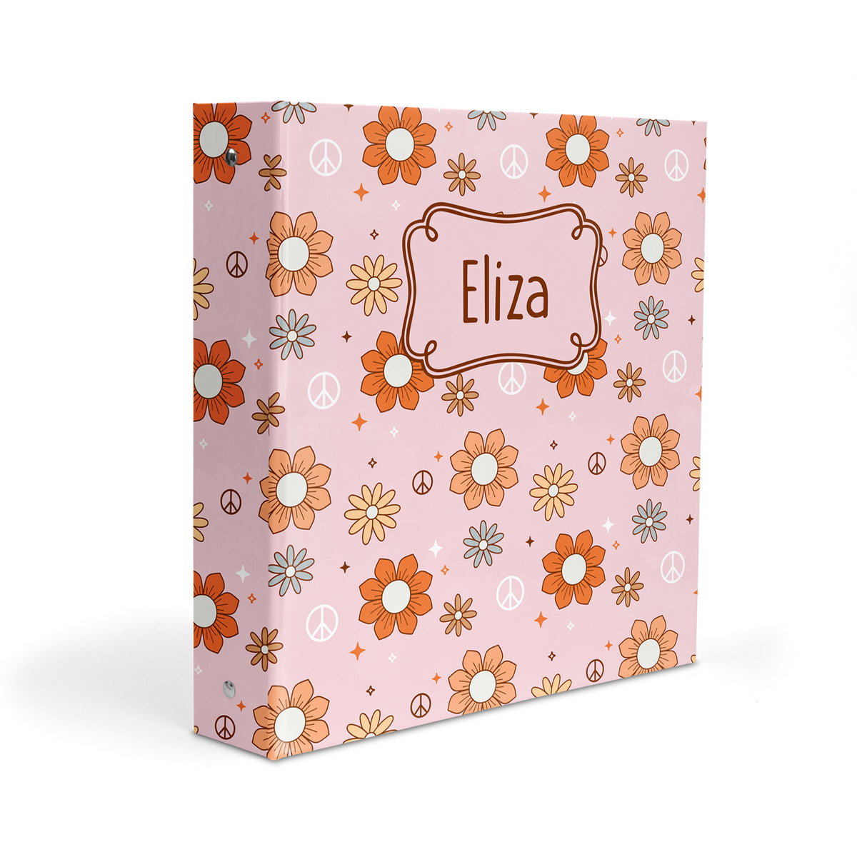 Daisy Flowers Personalized Custom 2" 3 Ring Binder • School Office Supplies