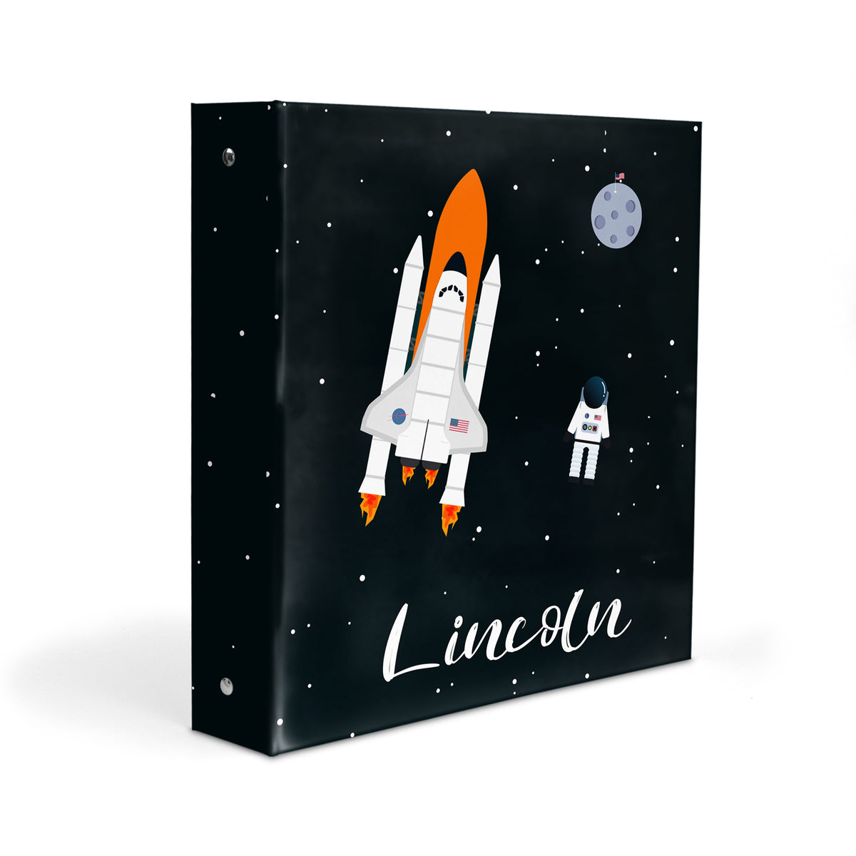 Rocket Space Shuttle Personalized Custom 2" 3 Ring Binder • School Office Supplies