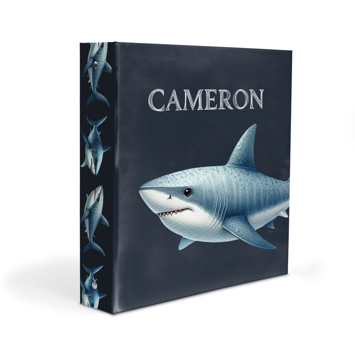 Shark Personalized Custom 2" 3 Ring Binder • School Office Supplies