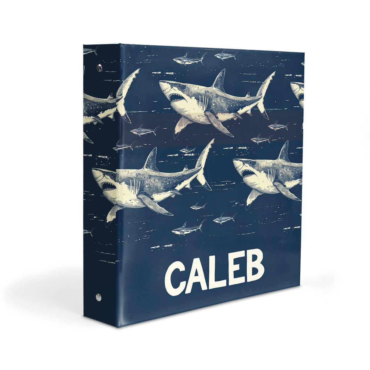 Shark Personalized Custom 2" 3 Ring Binder • School Office Supplies