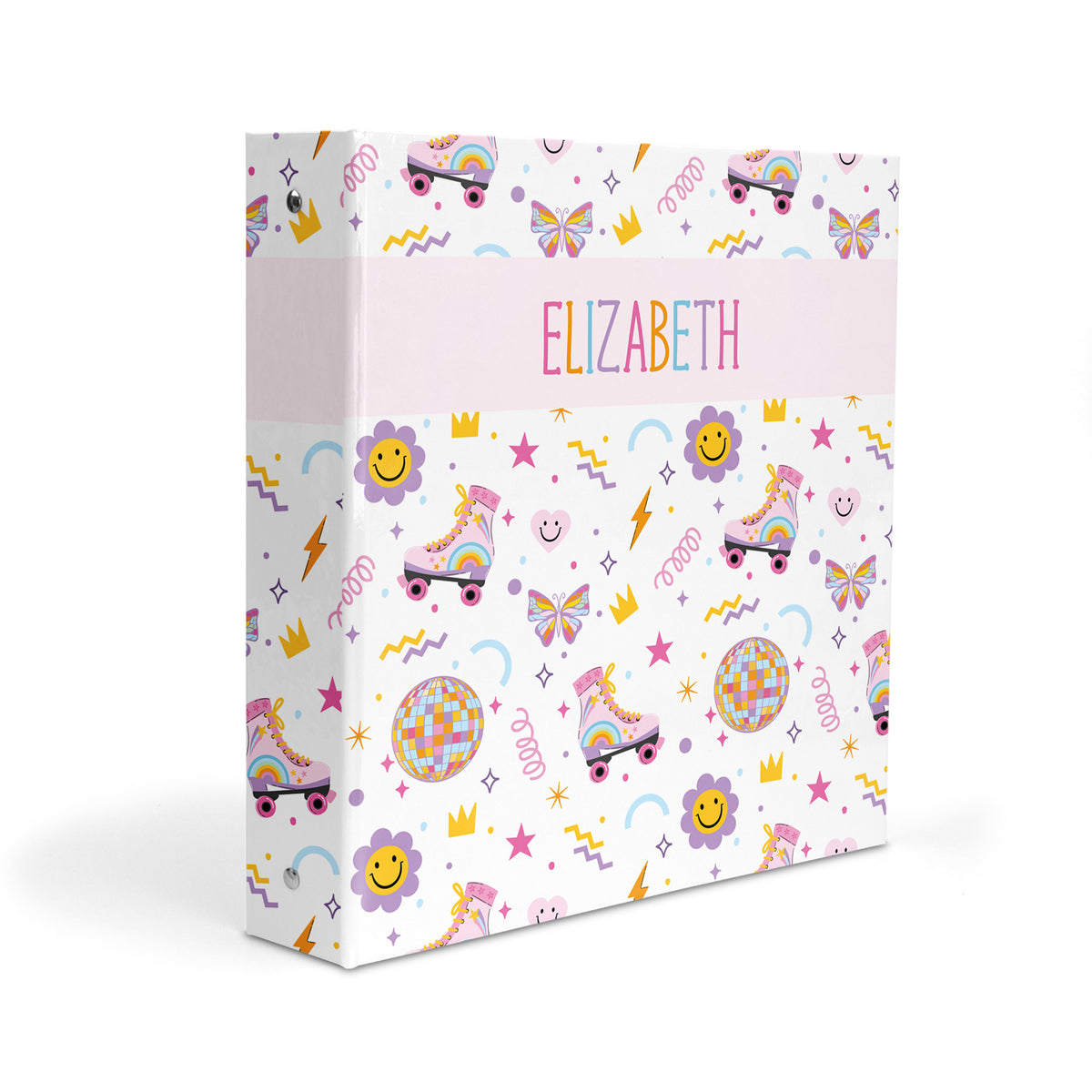 Roller Skates Sports Personalized Custom 2" 3 Ring Binder • School Office Supplies