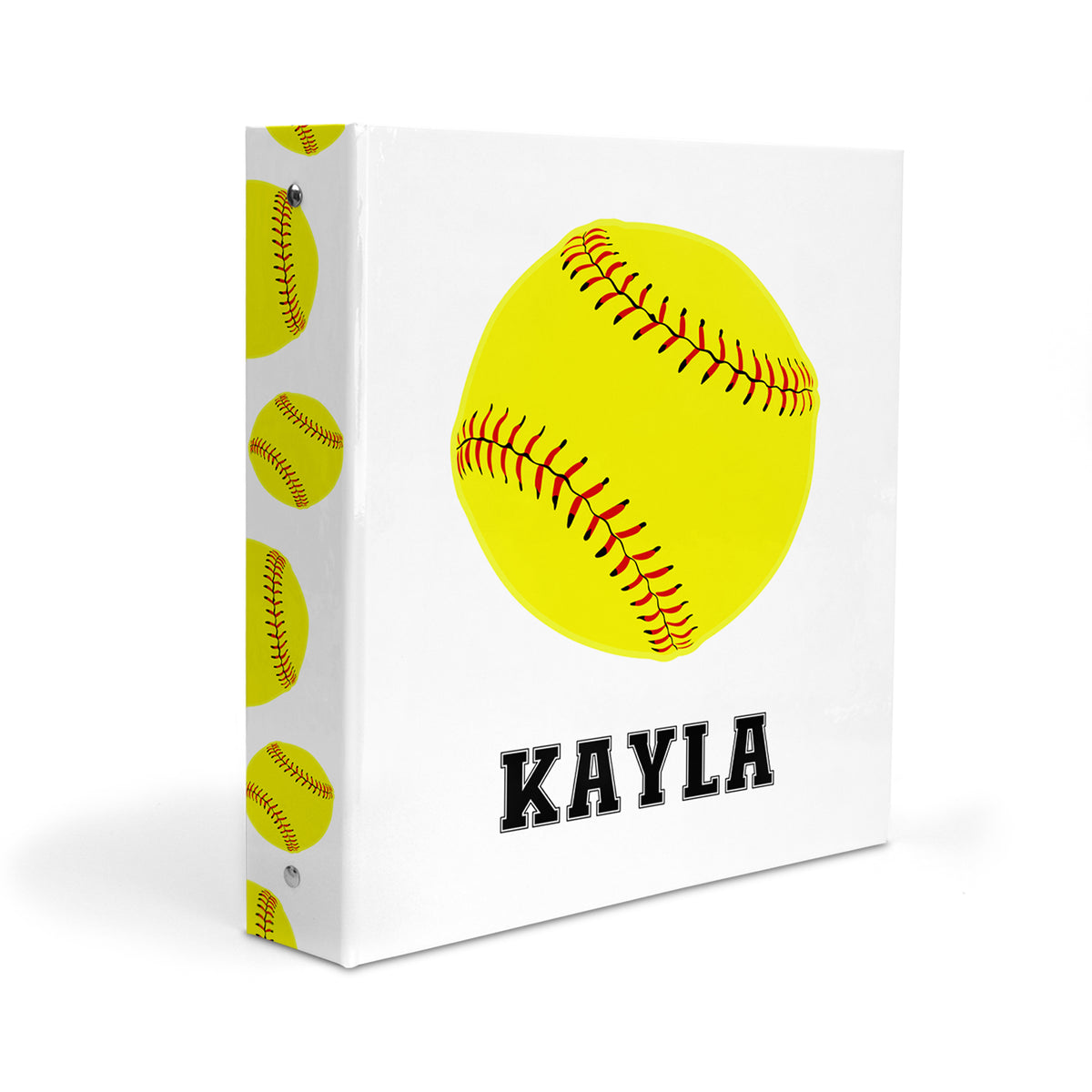 Softball Sports Personalized Custom 2" 3 Ring Binder • School Office Supplies