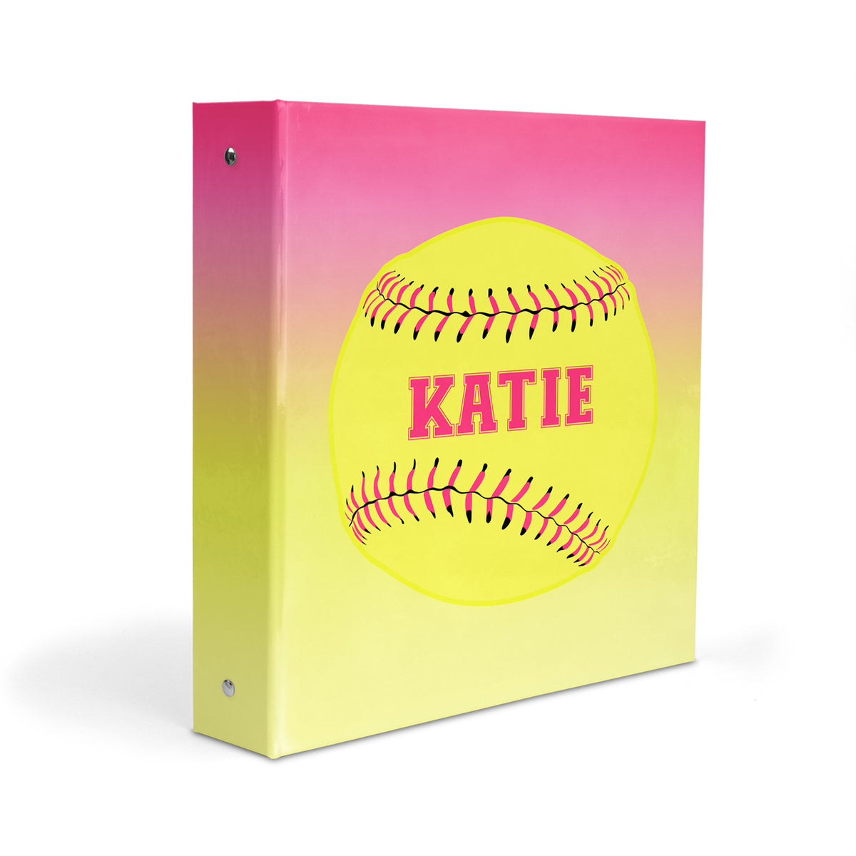 Softball Sports Personalized Custom 2" 3 Ring Binder • School Office Supplies