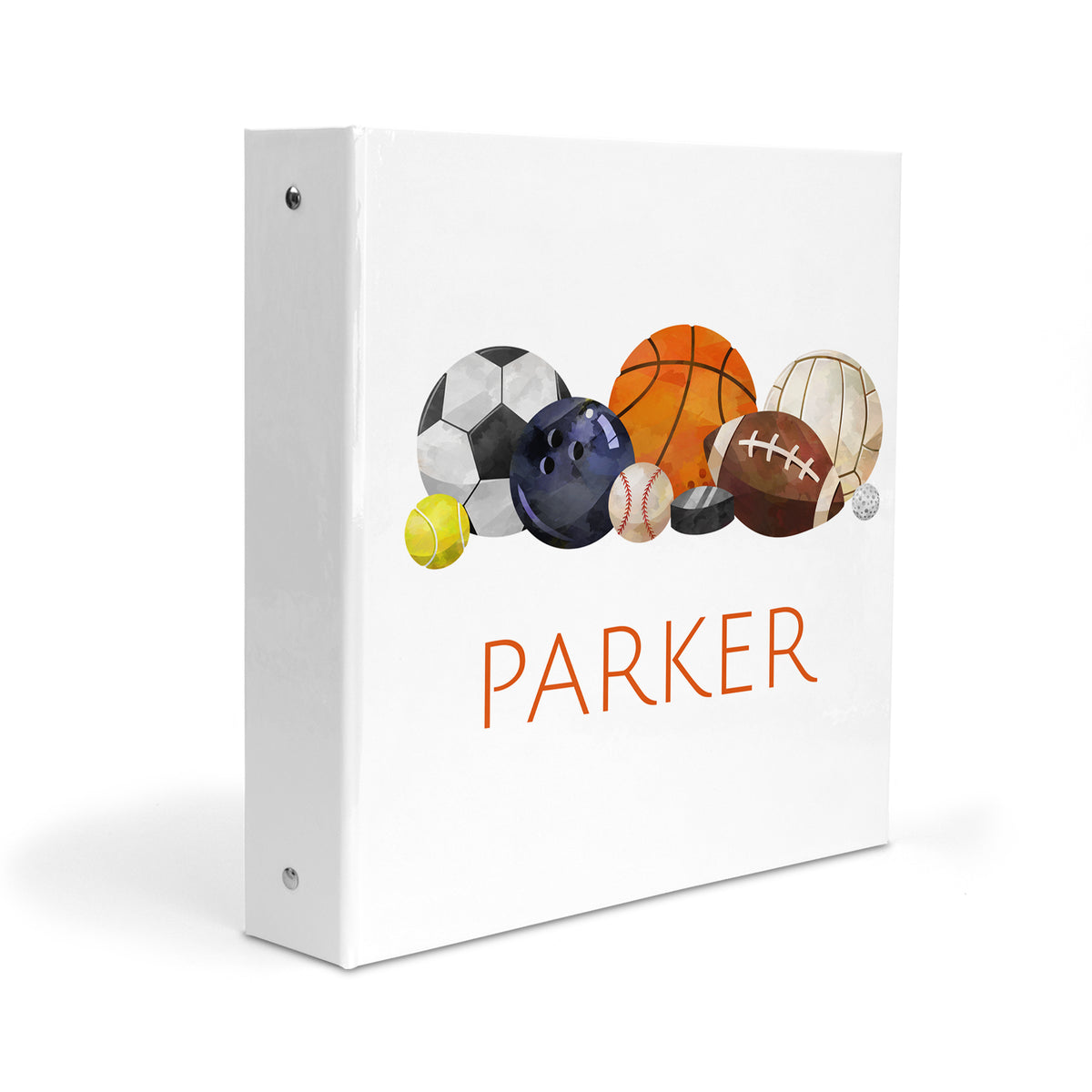 Sports Personalized Custom 2" 3 Ring Binder • School Office Supplies
