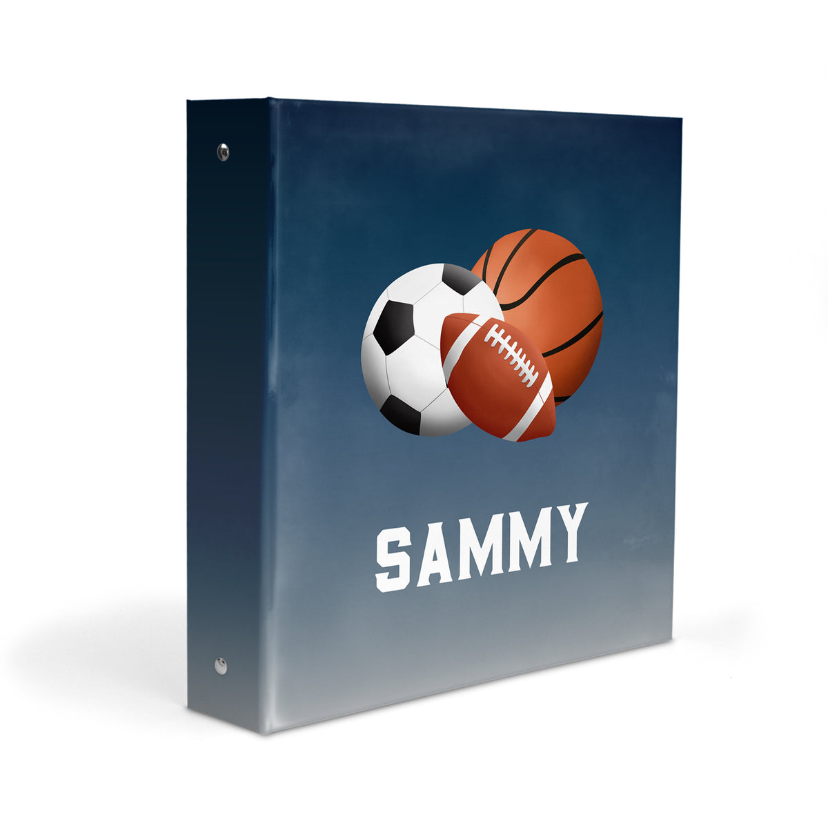 Sports Personalized Custom 2" 3 Ring Binder • School Office Supplies